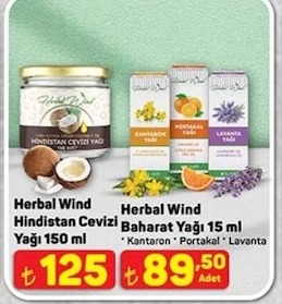 Herbal Wind Hindistan Cevizi Yağı 150 Ml