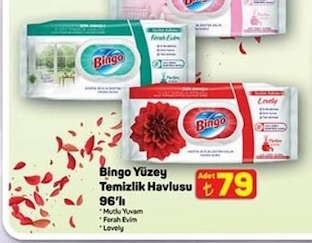 Bingo Yüzey Temizlik Havlusu 96'Lı