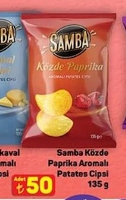 Samba Közde Paprika Aromalı Patates Cipsi 135 G
