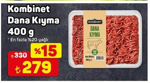 Kombinet Dana Kıyma 400 G