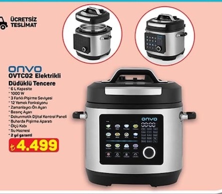 Onvo Ovtc02 Elektrikli Düdüklü Tencere