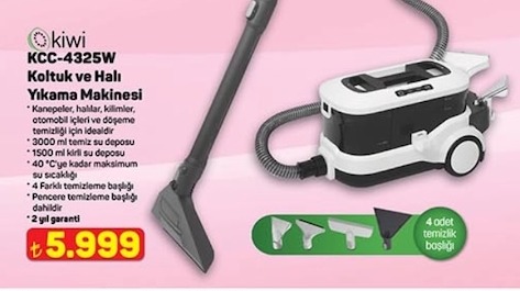 Kiwi Kcc-4325W Koltuk Ve Halı Yıkama Makinesi
