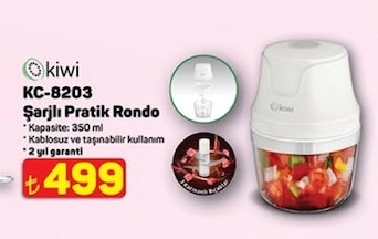 Kiwi Kc-8203 Şarjlı Pratik Rondo