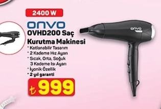 Onvo Ovhd200 Saç Kurutma Makinesi