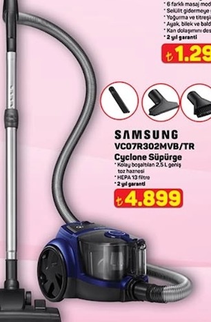 Samsung Vc07R302Mvb/Tr Cyclone Süpürge