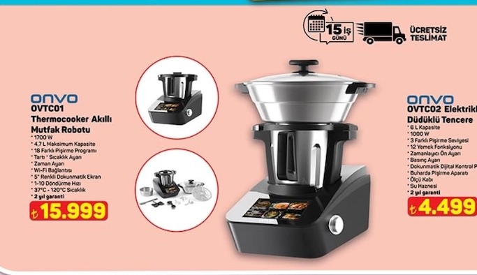 Onvo Ovtc01 Thermocooker Akıllı Mutfak Robotu