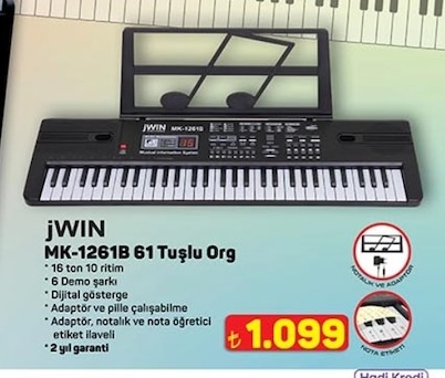 Jwin Mk-1261B 61 Tuşlu Org
