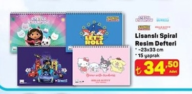 Lisanslı Spiral Resim Defteri