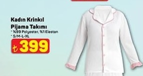 Kadın Krinkıl Pijama Takımı
