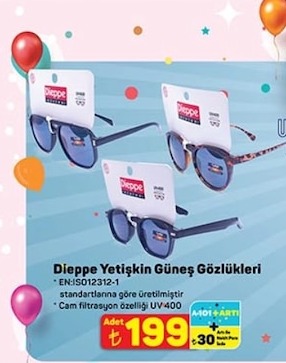 Dieppe Yetişkin Güneş Gözlükleri