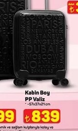 Kabin Boy Pp Valiz
