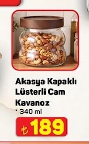 Akasya Kapaklı Lüsterli Cam Kavanoz