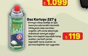 Gaz Kartuşu 227 G