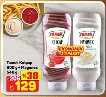 Tamek Ketçap 600 G + Mayonez 540 G