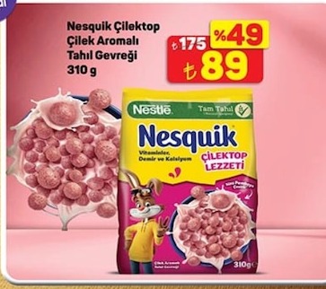 Nesquik Çilektop Çilek Aromalı Tahıl Gevreği 310 G
