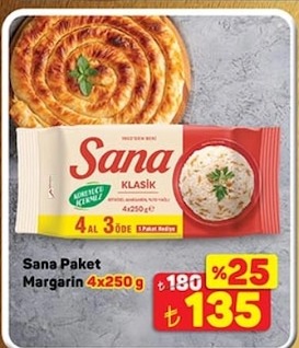 Sana Paket Margarin 4X250 G