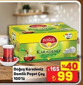 Doğuş Karadeniz Demlik Poşet Çay 100'Lü