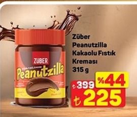 Züber Peanutzilla Kakaolu Fıstık Kreması 315 G