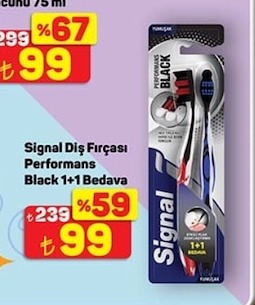 Signal Diş Fırçası Performans Black 1+1 Bedava