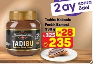 Tadıbu Kakaolu Fındık Ezmesi 330 G
