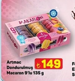 Artmac Dondurulmuş Macaron 9'Lu 135 G
