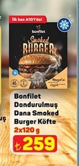 Bonfilet Dondurulmuş Dana Smoked Burger Köfte 2X120 G