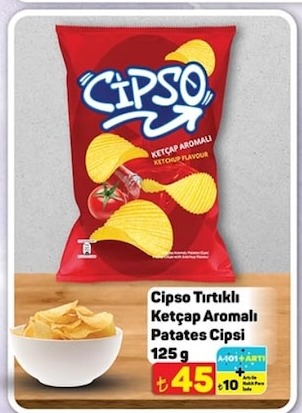 Cipso Tırtıklı Ketçap Aromalı Patates Cipsi 125 G