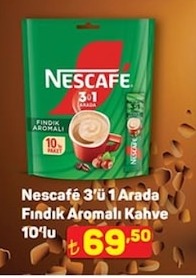 Nescafe 3'Ü 1 Arada Fındık Aromalı Kahve 10'Lu