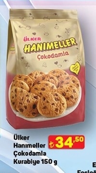 Ülker Hanımeller Çikodamla Kurabiye 150 G