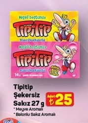Tipitip Şekersiz Sakız 27 G