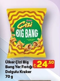 Ülker Çizi Big Bang Yer Fıstığı Dolgulu Kraker 70 G