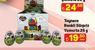 Toynero Renkli Sürpriz Yumurta 25 G
