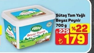 Sütaş Tam Yağlı Beyaz Peynir 700 G