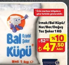 Irmak/Bal Küpü/Nar/Bor/Doğuş Toz Şeker 1 Kg