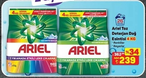 Ariel Toz Deterjan Dağ Esintisi 4 Kg