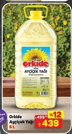 Orkide Ayçiçek Yağı 5 L