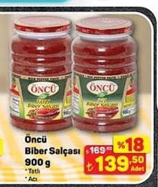 Öncü Biber Salçası 900 G