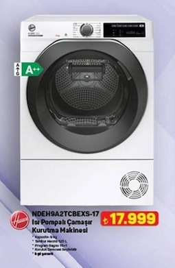 Hoover Ndeh9A2Tcbehs-17 Isı Pompalı Çamaşır Kurutma Makinesi