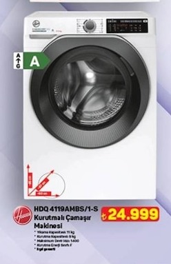 Hoover Hdq 4119 Ambs/1-S Kurutmalı Çamaşır Makinesi