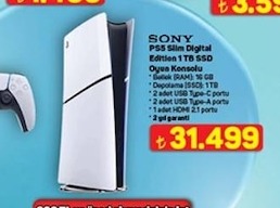 Sony Ps5 Slim Digital Edition 1Tb Ssd Oyun Konsolu