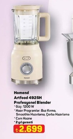 Homend Artfood 4925H Profesyonel Blender