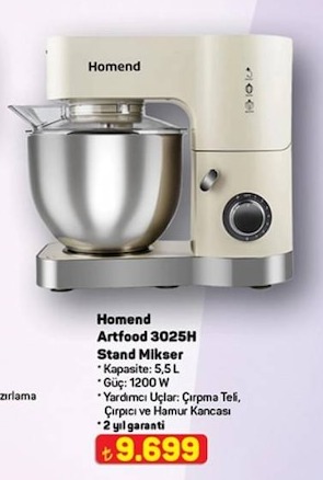 Homend Artfood 3025H Stand Mikser