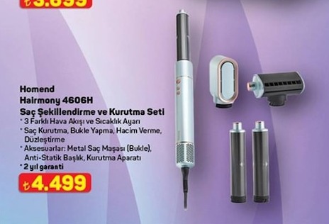 Homend Hairmony 4606H Saç Şekillendirme Ve Kurutma Seti