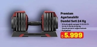 Premium Ayarlanabilir Dambıl Seti 24 Kg
