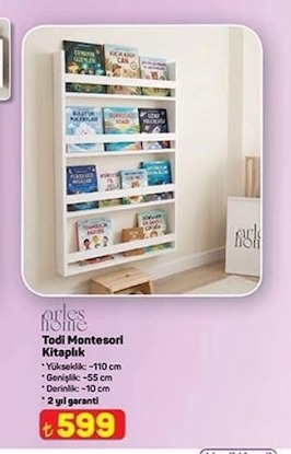 Arles Home Todi Montessori Kitaplık