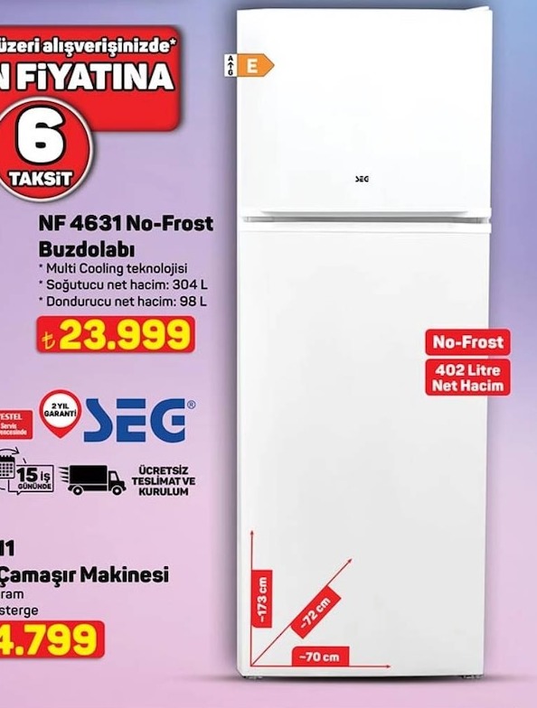 Seg Nf 4631 No-Frost Buzdolabı