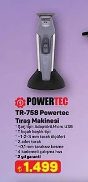 Powertec Tr-758 Powertec Tıraş Makinesi
