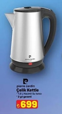Pierre Cardin Çelik Kettle