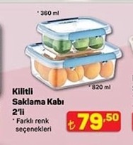 Kilitli Saklama Kabı 2'Li
