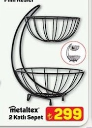 Metaltex 2 Katlı Sepet